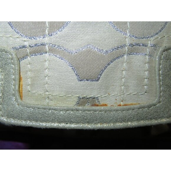 Coach  2011 Poppy Signature C Metallic Canvas & Leather Messenger Flap Satchel - Picture 10 of 15